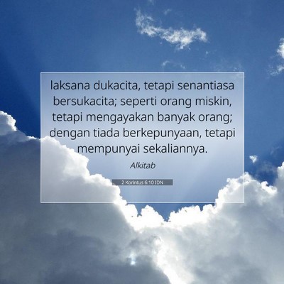 2 Korintus 6:10 IDN Gambar Ayat Alkitab