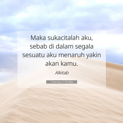 2 Korintus 7:16 Ayat Alkitab Dijelaskan