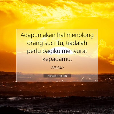 2 Korintus 9:1 IDN Gambar Ayat Alkitab