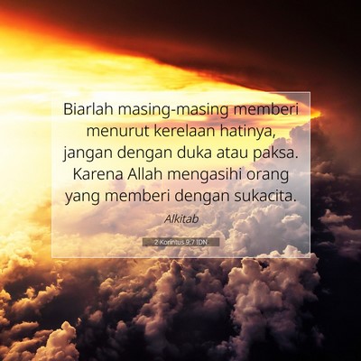 2 Korintus 9:7 IDN Gambar Ayat Alkitab