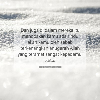 2 Korintus 9:14 IDN Gambar Ayat Alkitab