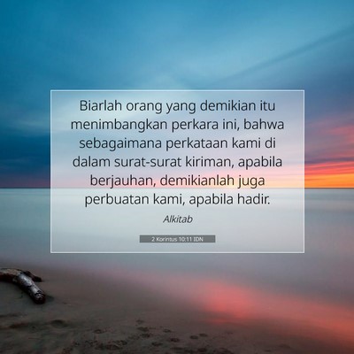 2 Korintus 10:11 Ayat Alkitab Dijelaskan