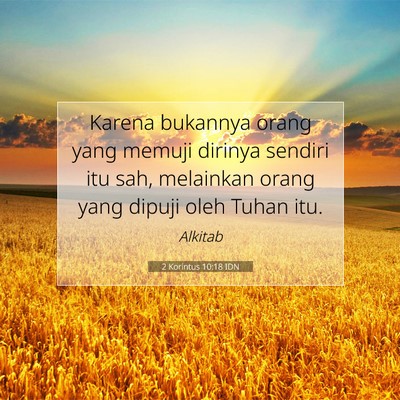 2 Korintus 10:18 Ayat Alkitab Dijelaskan