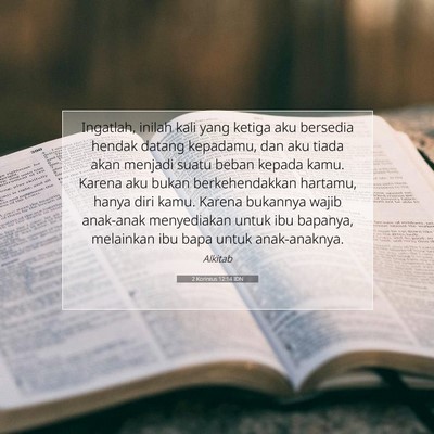2 Korintus 12:14 IDN Gambar Ayat Alkitab