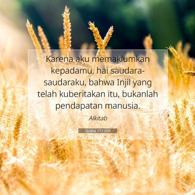 Galatia 1:11 Ayat Alkitab Dijelaskan