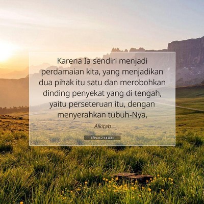 Efesus 2:14 IDN Gambar Ayat Alkitab