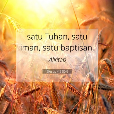 Efesus 4:5 IDN Gambar Ayat Alkitab