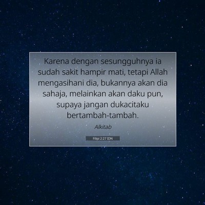 Filipi 2:27 Ayat Alkitab Dijelaskan