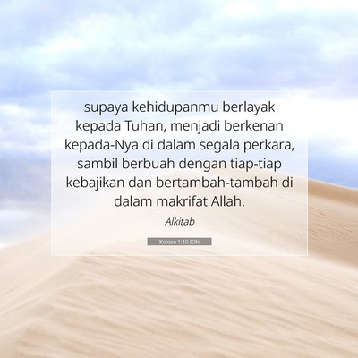 Kolose 1:10 IDN Gambar Ayat Alkitab