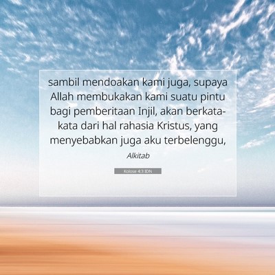 Kolose 4:3 IDN Gambar Ayat Alkitab