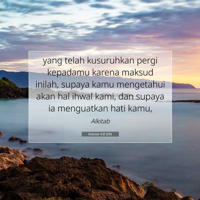 Kolose 4:8 Ayat Alkitab Dijelaskan