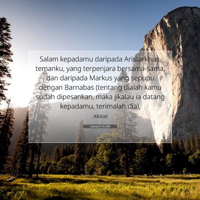 Kolose 4:10 IDN Gambar Ayat Alkitab