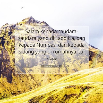 Kolose 4:15 IDN Gambar Ayat Alkitab