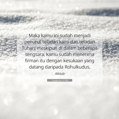 1 Tesalonika 1:6 Ayat Alkitab Dijelaskan