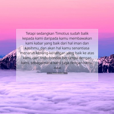 1 Tesalonika 3:6 IDN Gambar Ayat Alkitab