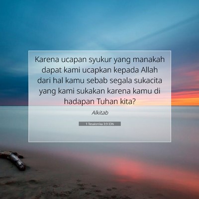 1 Tesalonika 3:9 IDN Gambar Ayat Alkitab