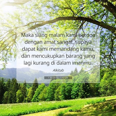 1 Tesalonika 3:10 IDN Gambar Ayat Alkitab