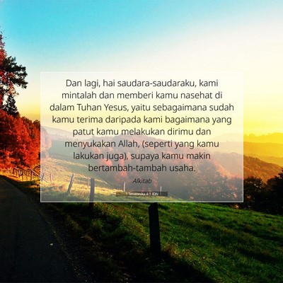 1 Tesalonika 4:1 IDN Gambar Ayat Alkitab