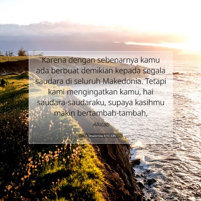 1 Tesalonika 4:10 IDN Gambar Ayat Alkitab