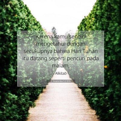 1 Tesalonika 5:2 IDN Gambar Ayat Alkitab