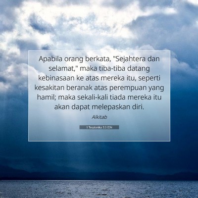 1 Tesalonika 5:3 IDN Gambar Ayat Alkitab