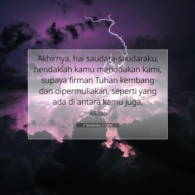 2 Tesalonika 3:1 IDN Gambar Ayat Alkitab