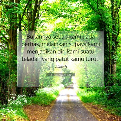 2 Tesalonika 3:9 IDN Gambar Ayat Alkitab