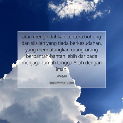 1 Timotius 1:4 Ayat Alkitab Dijelaskan