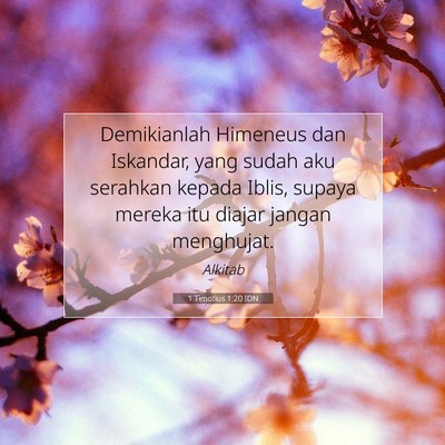 1 Timotius 1:20 Ayat Alkitab Dijelaskan