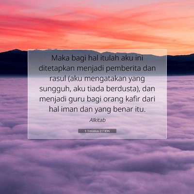 1 Timotius 2:7 IDN Gambar Ayat Alkitab