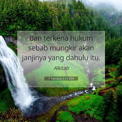 1 Timotius 5:12 Ayat Alkitab Dijelaskan