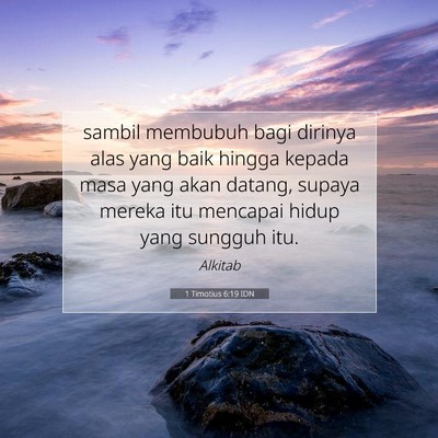 1 Timotius 6:19 IDN Gambar Ayat Alkitab