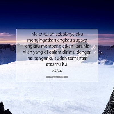 2 Timotius 1:6 Ayat Alkitab Dijelaskan