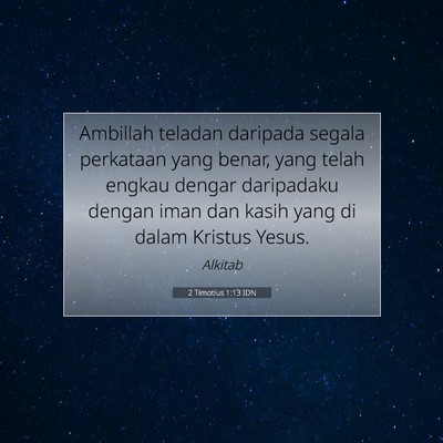 2 Timotius 1:13 Ayat Alkitab Dijelaskan