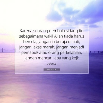 Titus 1:7 Ayat Alkitab Dijelaskan