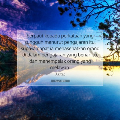 Titus 1:9 Ayat Alkitab Dijelaskan