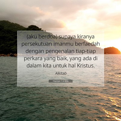 Filemon 1:6 Ayat Alkitab Dijelaskan