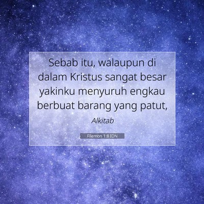 Filemon 1:8 Ayat Alkitab Dijelaskan