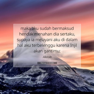 Filemon 1:13 Ayat Alkitab Dijelaskan