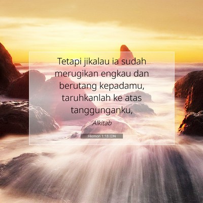 Filemon 1:18 Ayat Alkitab Dijelaskan