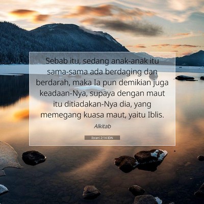 Ibrani 2:14 IDN Gambar Ayat Alkitab