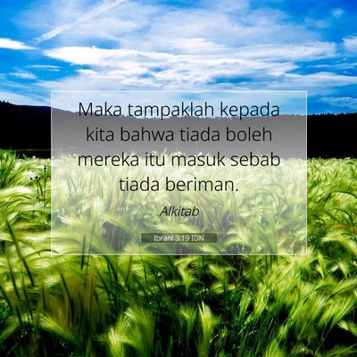 Ibrani 3:19 Ayat Alkitab Dijelaskan