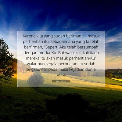 Ibrani 4:3 IDN Gambar Ayat Alkitab