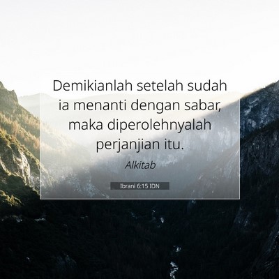 Ibrani 6:15 IDN Gambar Ayat Alkitab