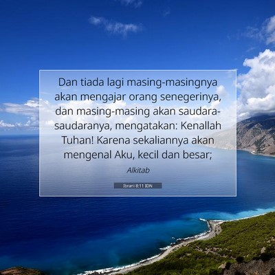 Ibrani 8:11 Ayat Alkitab Dijelaskan