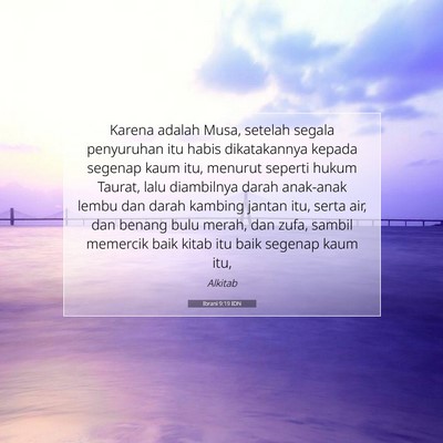 Ibrani 9:19 Ayat Alkitab Dijelaskan