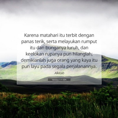 Yakobus 1:11 Ayat Alkitab Dijelaskan