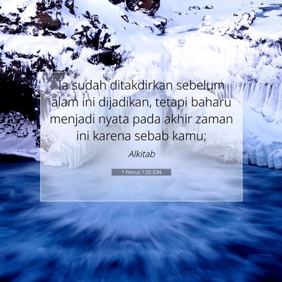 1 Petrus 1:20 Ayat Alkitab Dijelaskan