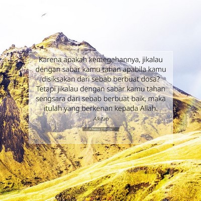 1 Petrus 2:20 IDN Gambar Ayat Alkitab