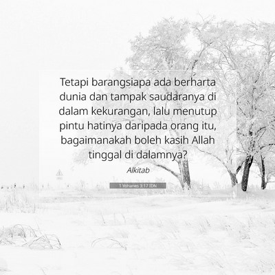 1 Yohanes 3:17 IDN Gambar Ayat Alkitab